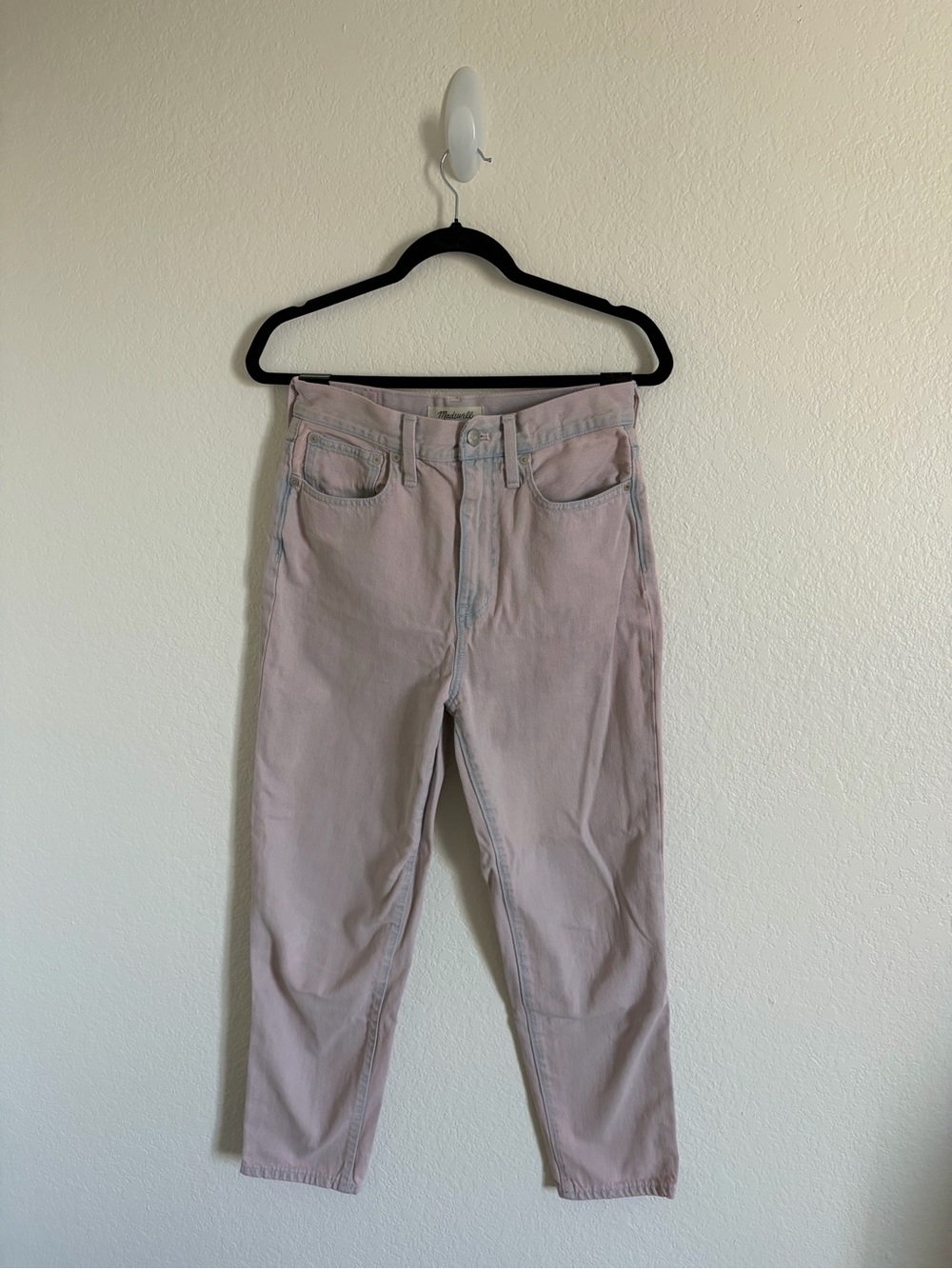 Madewell Women's High-Rise Washed Pink Mom Jeans